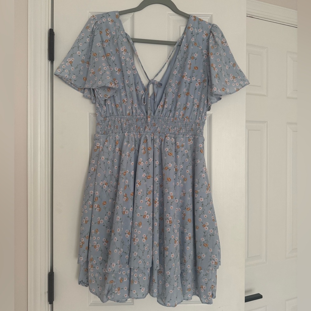 NWOT Altar'd State Molly Floral Blue Dress Size M - Picture 5 of 6